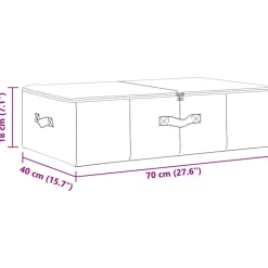 vidaXL Opbergbox 70x40x18 cm stof crèmekleurig