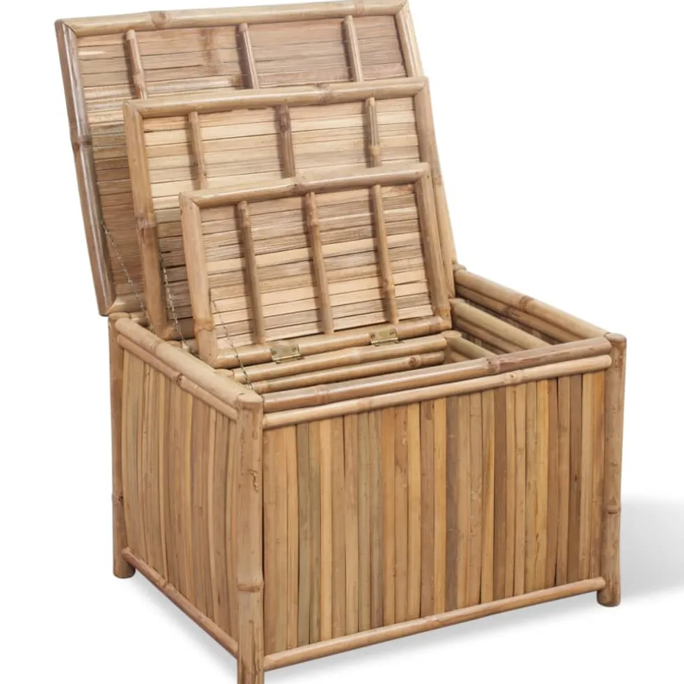 vidaXL Opbergdozen bamboe 3 st