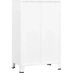 vidaXL Opbergkast industrieel 70x40x115 cm metaal wit