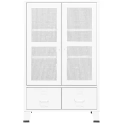 vidaXL Opbergkast industrieel 70x40x115 cm metaal wit