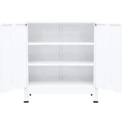 vidaXL Opbergkast industrieel 90x40x100 cm staal wit