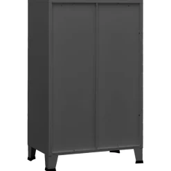 vidaXL Opbergkast industrieel 70x40x115 cm metaal antracietkleurig