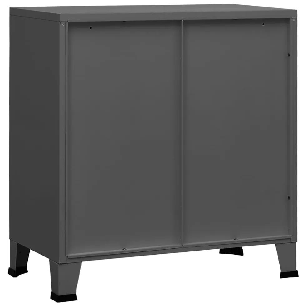vidaXL Opbergkast industrieel 75x40x80 cm staal antracietkleurig