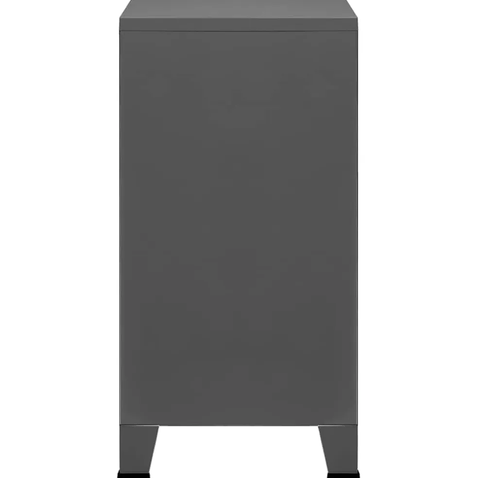 vidaXL Opbergkast industrieel 75x40x80 cm staal antracietkleurig