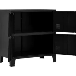 vidaXL Opbergkast industrieel 75x40x80 cm staal zwart