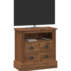vidaXL Opbergkast met lade Naturel 60 x 30 x 60 cm Massief Teakhout