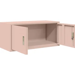 vidaXL Opbergkast Roze 90 x 40 x 40 cm Staal