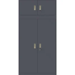 vidaXL Opbergkast 2 st Antraciet 90 x 40 x 180 cm Staal Vergrendelbaar