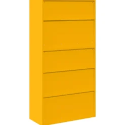 vidaXL Opbergkast 2 st Mosterdgeel 90 x 40 x 175 cm Staal