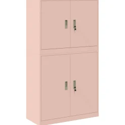 vidaXL Opbergkast 2 st Roze 90 x 40 x 160 cm Staal Vergrendelbaar