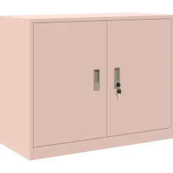 vidaXL Opbergkast 2 st Roze 90 x 40 x 160 cm Staal Vergrendelbaar