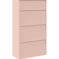vidaXL Opbergkast 2 st Roze 90 x 40 x 160 cm Staal Vergrendelbaar