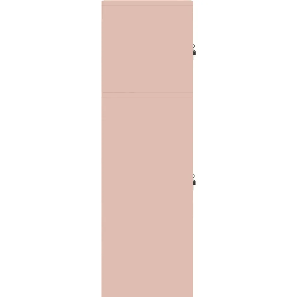 vidaXL Opbergkast 2 st Roze 90 x 40 x 130 cm Staal Vergrendelbaar