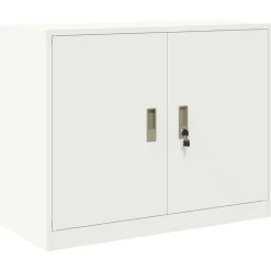 vidaXL Opbergkast 2 st Wit 90 x 40 x 160 cm Staal Vergrendelbaar