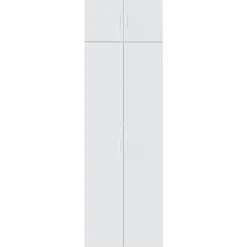 vidaXL Opbergkast 70x42,5x225 cm bewerkt hout wit
