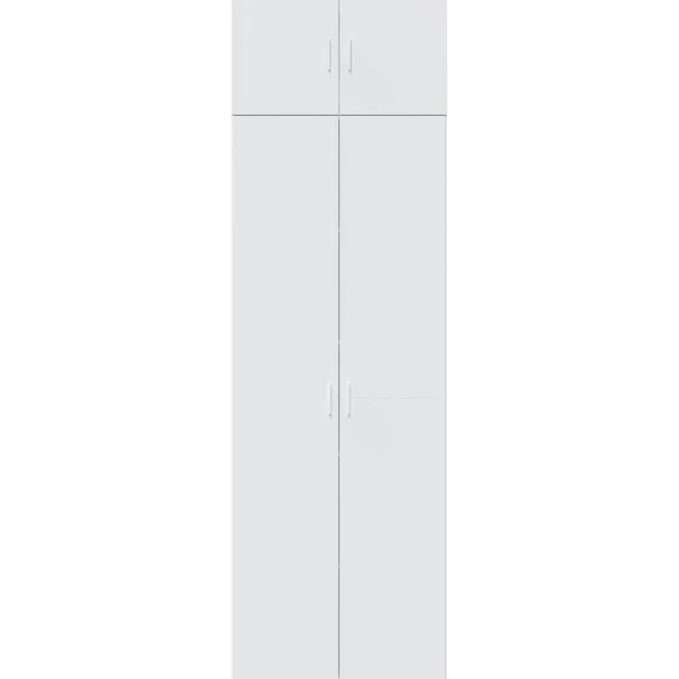 vidaXL Opbergkast 70x42,5x225 cm bewerkt hout wit