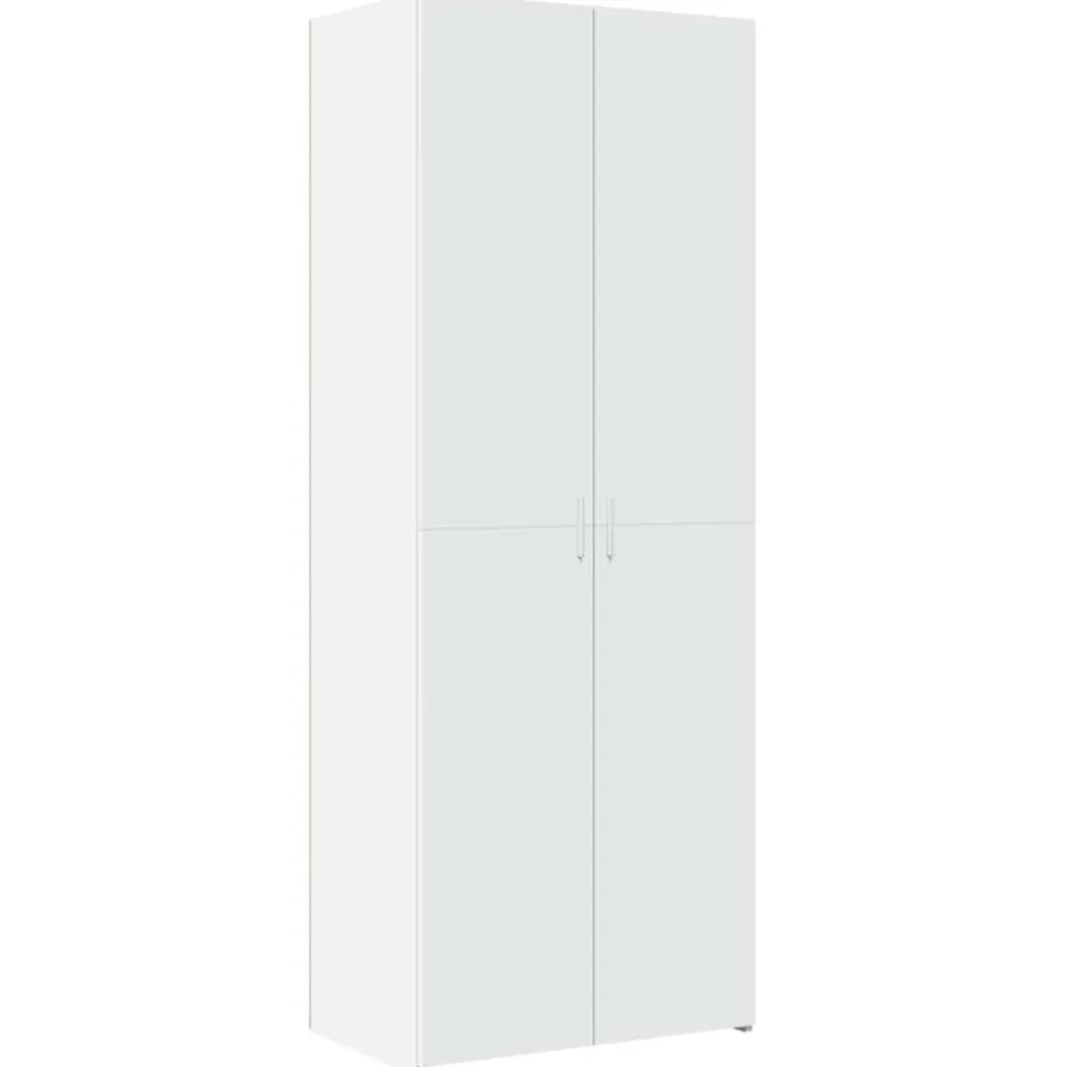 vidaXL Opbergkast 70x42,5x225 cm bewerkt hout wit