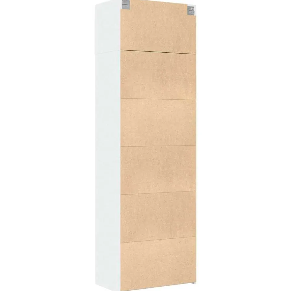 vidaXL Opbergkast 70x42,5x225 cm bewerkt hout wit