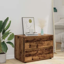 vidaXL Opbergkast 80 x 48 x 57 cm Bewerkt hout Oud Hout