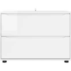 vidaXL Opbergkast 80 x 48 x 57 cm Bewerkt hout Hoogglans wit