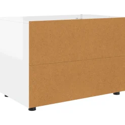 vidaXL Opbergkast 80 x 48 x 57 cm Bewerkt hout Hoogglans wit