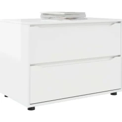 vidaXL Opbergkast 80 x 48 x 57 cm Bewerkt hout Hoogglans wit
