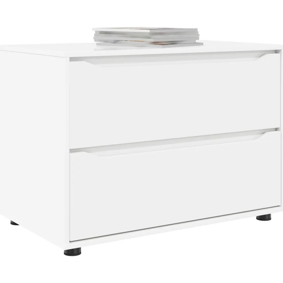 vidaXL Opbergkast 80 x 48 x 57 cm Bewerkt hout Wit