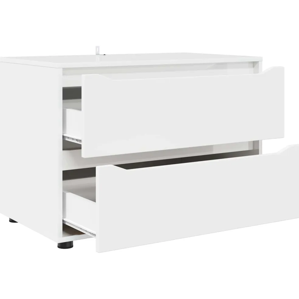 vidaXL Opbergkast 80 x 48 x 57 cm Bewerkt hout Wit