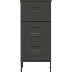 vidaXL Opbergkast 42,5x35x101,5 cm staal antracietkleurig