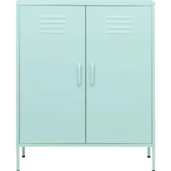 vidaXL Opbergkast 80x35x101,5 cm staal mint