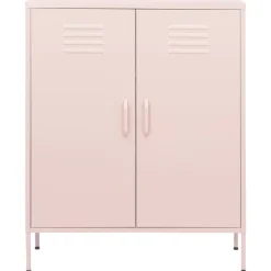 vidaXL Opbergkast 80x35x101,5 cm staal roze