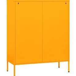 vidaXL Opbergkast 80x35x101,5 cm staal mosterdgeel