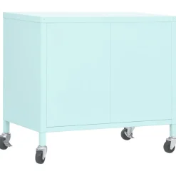 vidaXL Opbergkast 60x35x56 cm staal mint