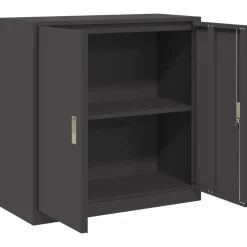 vidaXL Opbergkast Zwart 90 x 40 x 90 cm Staal