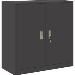 vidaXL Opbergkast Zwart 90 x 40 x 90 cm Staal