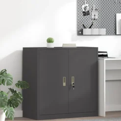 vidaXL Opbergkast Zwart 90 x 40 x 90 cm Staal