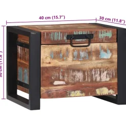 vidaXL Opbergkisten Multikleur 40 x 30 x 30 cm Massief gerecycled hout
