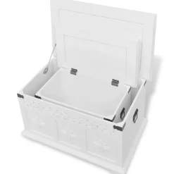 vidaXL Opbergkisten set wit 2 st