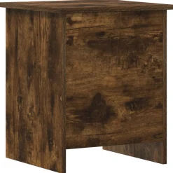 vidaXL Opbergkist Gerookt eiken 40 x 40 x 50 cm Bewerkt hout