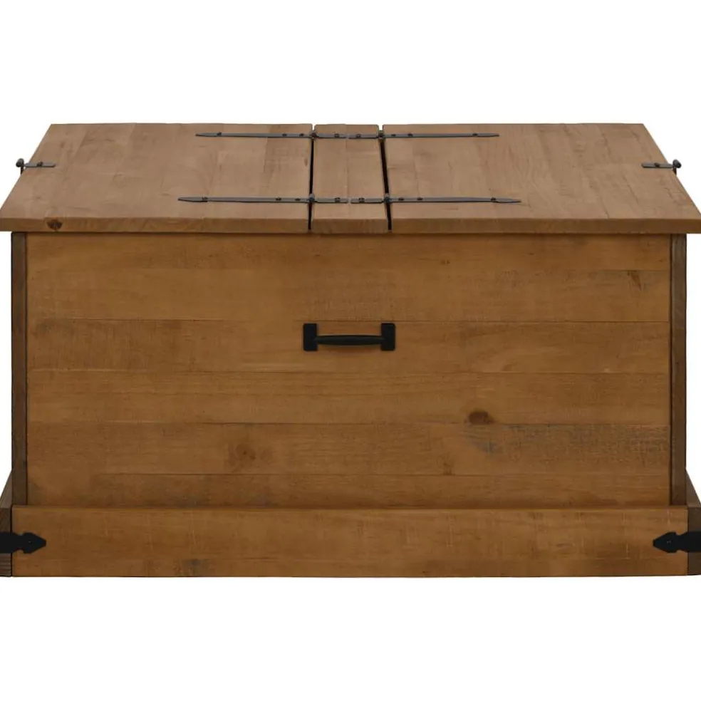 vidaXL Opbergkist HALDEN 91x91x47 cm massief grenenhout