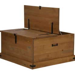 vidaXL Opbergkist HALDEN 91x91x47 cm massief grenenhout