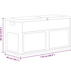 vidaXL Opbergkist 320 L grijs zwart