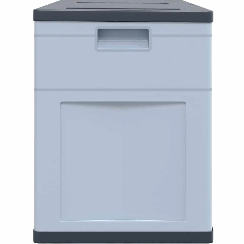 vidaXL Opbergkist 320 L grijs zwart