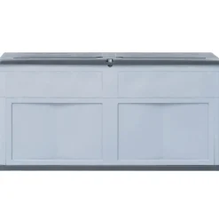 vidaXL Opbergkist 320 L grijs zwart