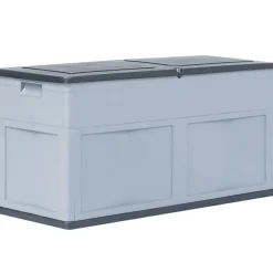 vidaXL Opbergkist 320 L grijs zwart