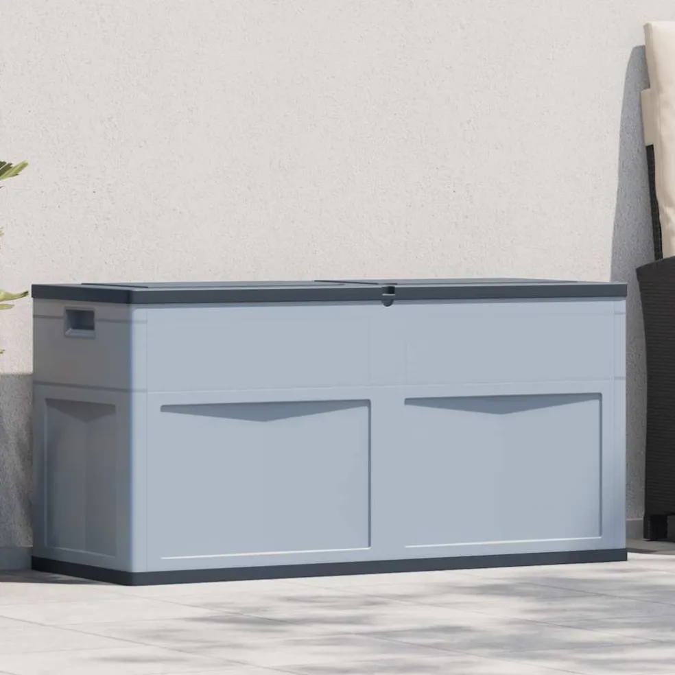 vidaXL Opbergkist 320 L grijs zwart