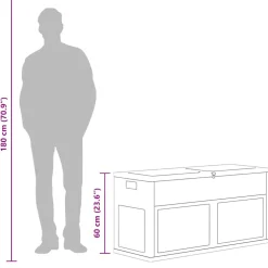 vidaXL Opbergkist 320 L zwart