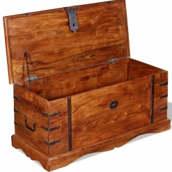 vidaXL Opbergkist massief hout