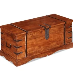 vidaXL Opbergkist massief hout
