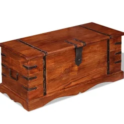 vidaXL Opbergkist massief hout